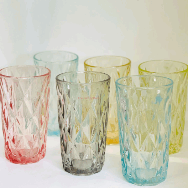 Multi-Colored Glass Set for Water