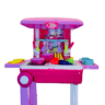 29 Pcs Kids Electronic Pretend Play Kitchen Cooker Set- Pink