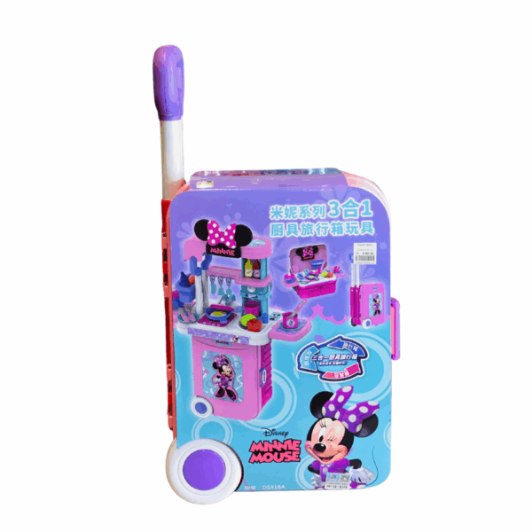 Little Luggage 8 Pcs Minnie Mouse Kitchen Set 2 IN 1 Home Toys | Baby Toy For Children’s