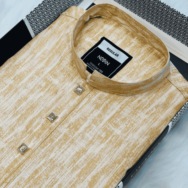 Regular Fit Cotton Casual Panjabi For Men | NOBIN - Image 2