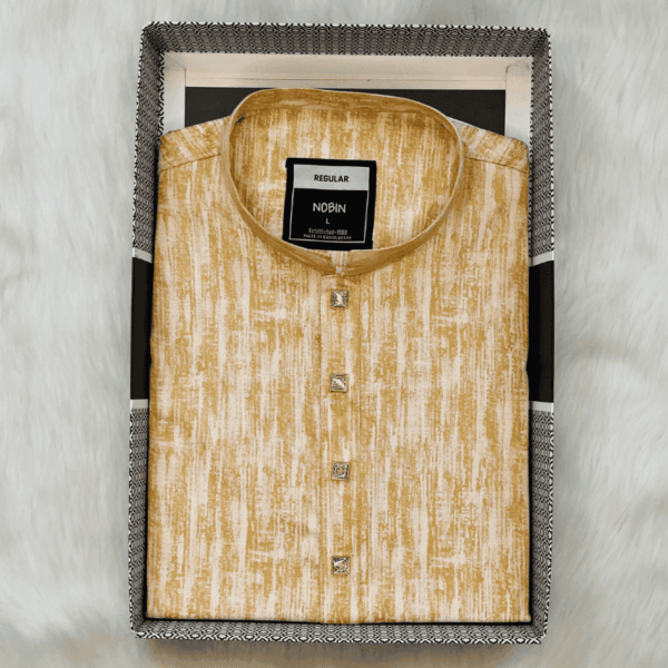 Regular Fit Cotton Casual Panjabi For Men | NOBIN