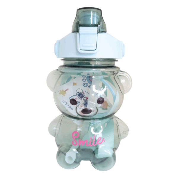 Summer Bear Water Bottle With Straw 580ml - Image 2