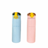 Stainless Steel Water Bottle Double-Layer Thermos Cup with Straw
