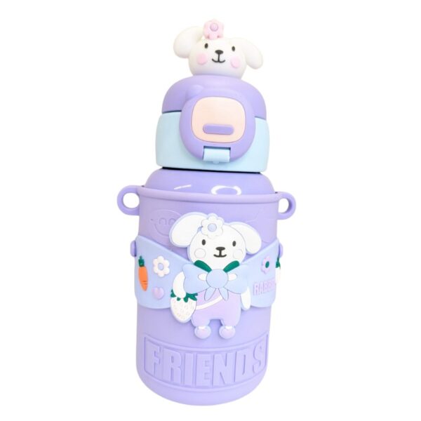 Stainless Kids Water Bottle with INSULATED SIPPER 500ml - Image 2