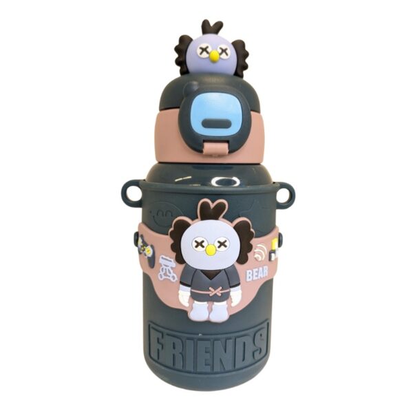 Stainless Kids Water Bottle with INSULATED SIPPER 500ml - Image 3
