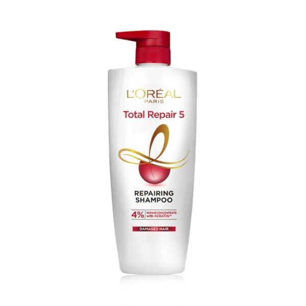 L’Oréal Paris Total Repair 5 Shampoo 340ml | Helps Repair & Reinforces Fiber's Strength For Silky and Healthy