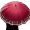 16 Ribs Check Border UV Protected Heavy Duty Umbrella