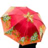 Red Floral Pattern Auto Open & Close Folding  Umbrella