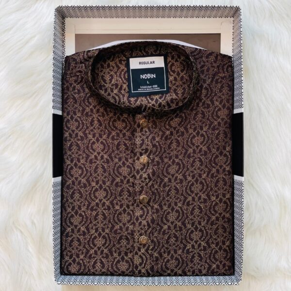 Nobin Cotton Regular Fit Panjabi For Men | NOBIN