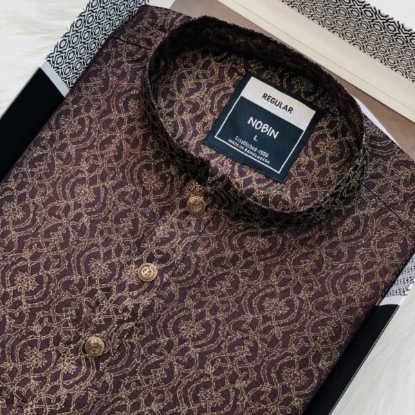 Nobin Cotton Regular Fit Panjabi For Men | NOBIN - Image 2