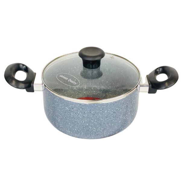 Kiam Marble Coated Non-Stick Casserole With Glass 20cm
