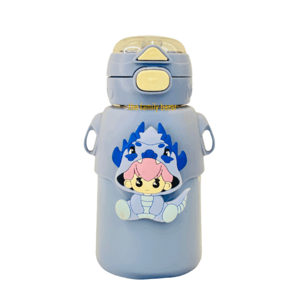Stainless Steel Kids Water Bottle with INSULATED SIPPER 500ml - Image 2