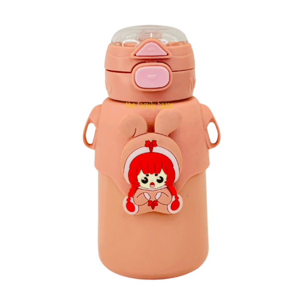 Stainless Steel Kids Water Bottle with INSULATED SIPPER 500ml - Image 3