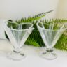 Glass Dessert Bowls For Fruit Cocktail Ice Cream 2 Pcs