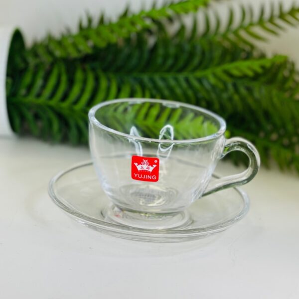 Yujing Transparent Cup with saucer