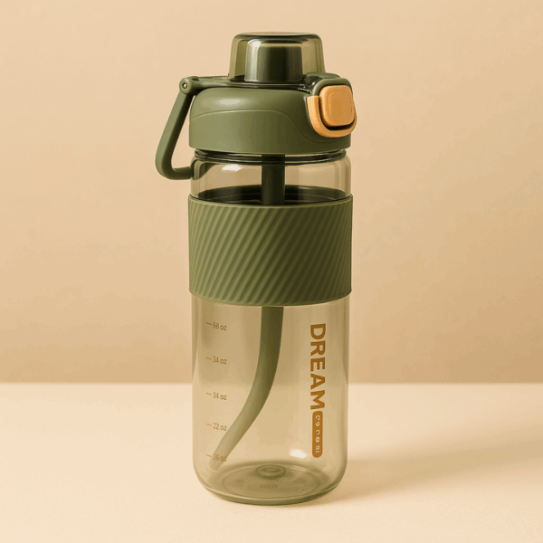 Transparent Water Bottle with Hand Grip Flip Spout Top 700ml | BPA-Free - Image 4