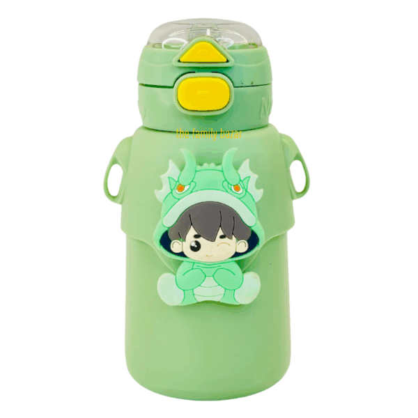 Stainless Steel Kids Water Bottle with INSULATED SIPPER 500ml - Image 4
