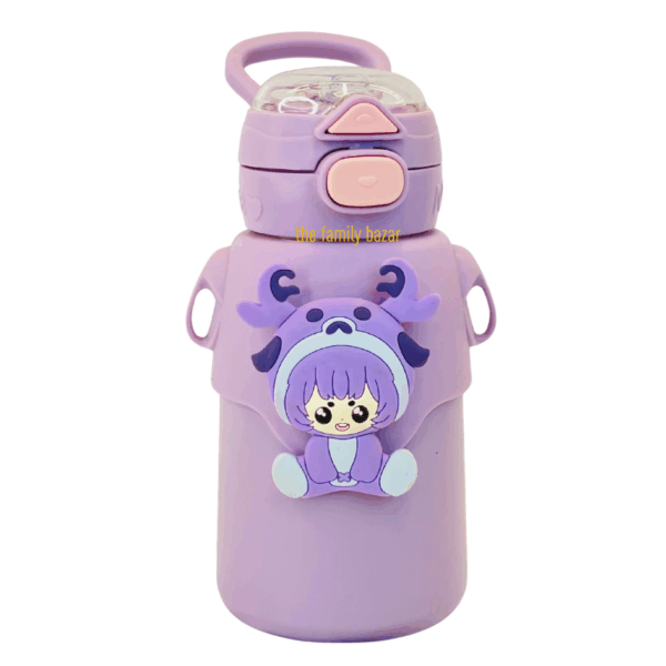 Stainless Steel Kids Water Bottle with INSULATED SIPPER 500ml - Image 5