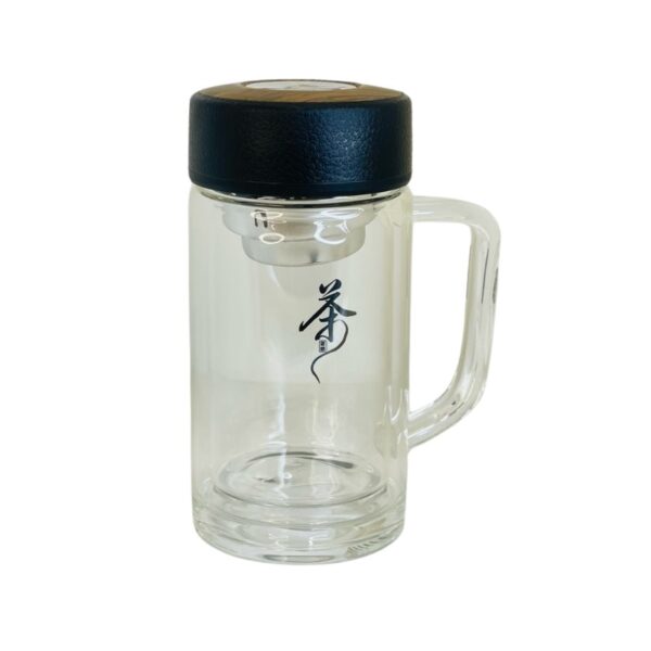 Double Layer Glass Hot Tea Coffee Mug With Infuser
