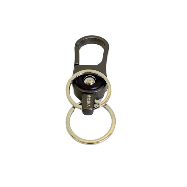 QIANGREN Dual Ring Premium Hook Metal Key Ring For Bike or Car