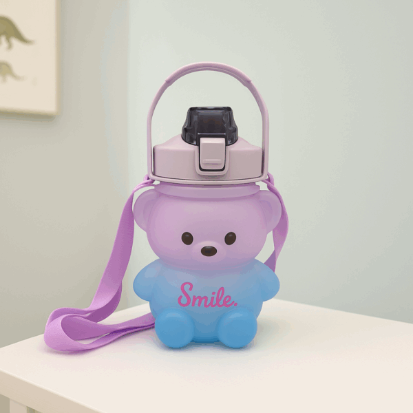 Bear Water Bottle with Straw 580ml | BPA-Free - Image 3