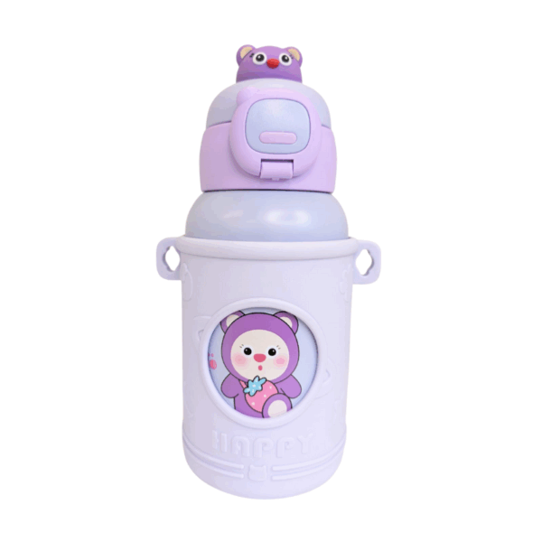 Kids Water Bottle with Straw And Stainless Steel 520ml - Image 2