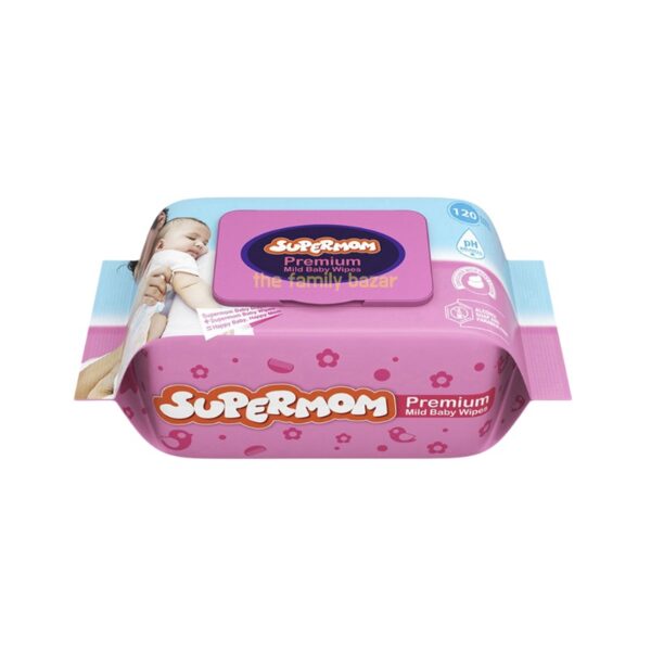 Supermom Mild Baby Wipes | Baby Wet Wipes 120 pcs