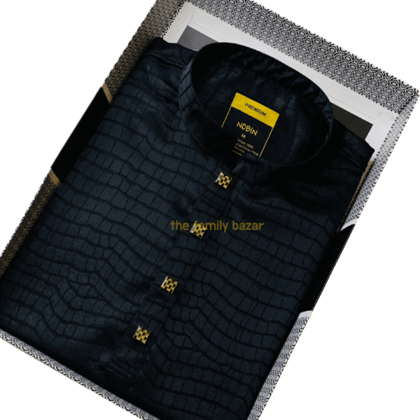 PREMIUM Quality Black Panjabi Collection | NOBIN - Image 2