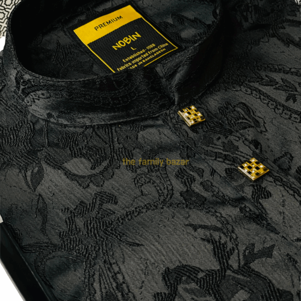 PREMIUM Black Panjabi Collection in online | NOBIN - Image 2