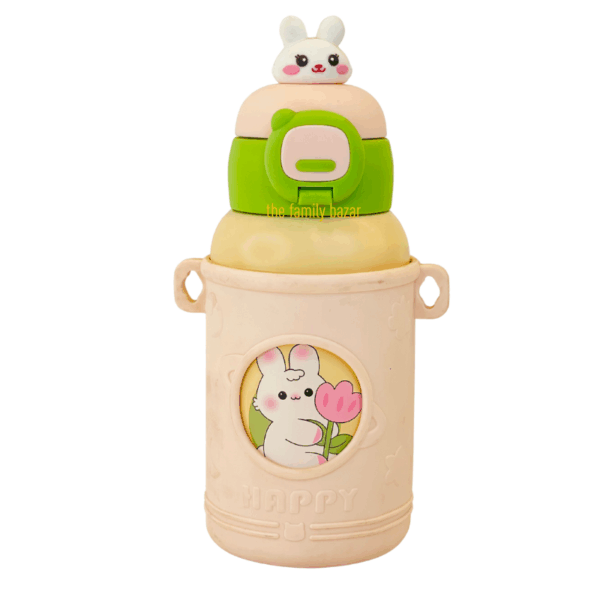 Kids Multi-Color Happy Water Bottle (500mL) - Image 2