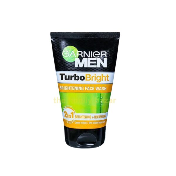 Garnier Men Turbo Bright Face Wash | Lemon Extract Anti-Oxidant Grape