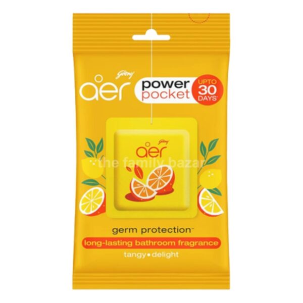 Godrej Aer Tangy Delight Power Pocket Bathroom Freshener | germ protection 10 gm