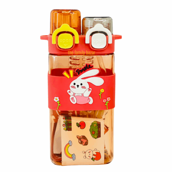 Panda Drinking Water Bottle With Straw 520 ML - Image 3