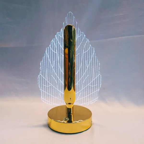 Rechargeable LED Table Lamp | Leaf Shape Cordless Decorative Desk Lamp with Touch & Dimmer