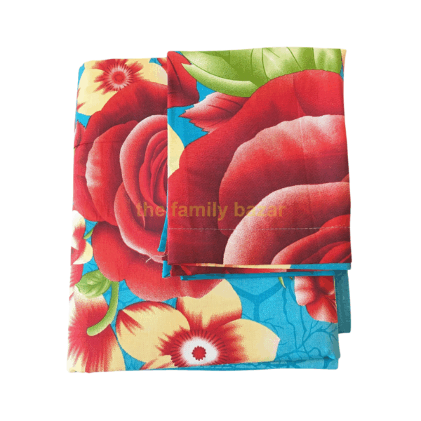 King Size Printed Bedsheet - 24 | With Pillow Cover
