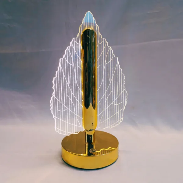 Rechargeable LED Table Lamp | Leaf Shape Cordless Decorative Desk Lamp with Touch & Dimmer - Image 2