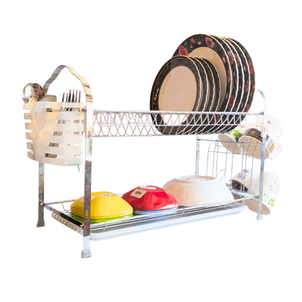 Stainless Steel Kitchen Rack 2 Layer | Organizer Storage Set with Tray