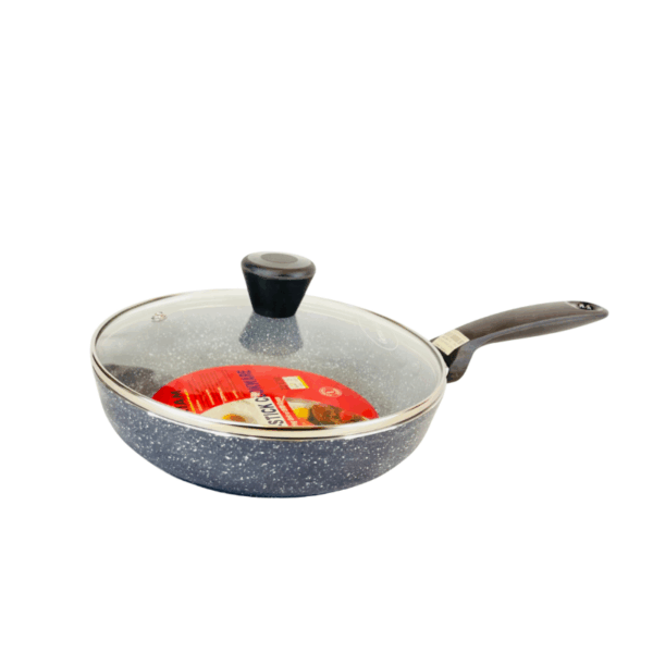 Kiam Frying Pan With Glass Lid & Bakelite Handle | 24 cm