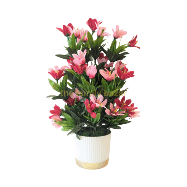 Artificial Camellia Bonsai Plant Potted | Flowers For Home Decoration