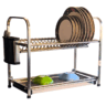 2 Tier Stainless Steel Dish Drying Storage | Rack with Holder