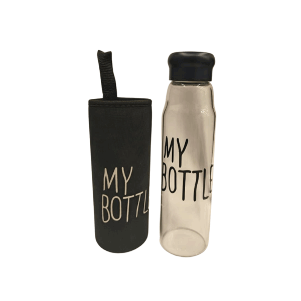 My Bottle Glass Water Bottle with Cover Bag 550ml - Image 2