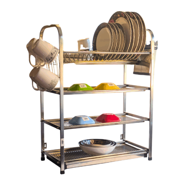 Stainless Steel Dish Rack | 4 Layer and 24 plates