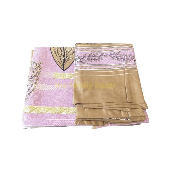 King Size Printed Bedsheet - 09 | With Pillow Cover