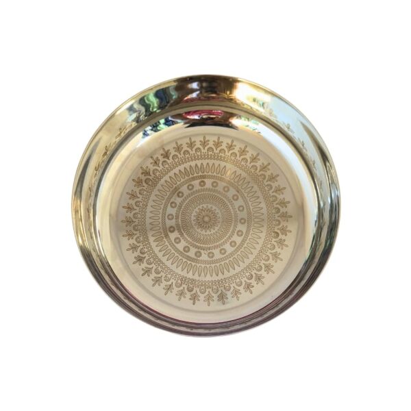 Silver Floral Designed Plate | For Home Decor
