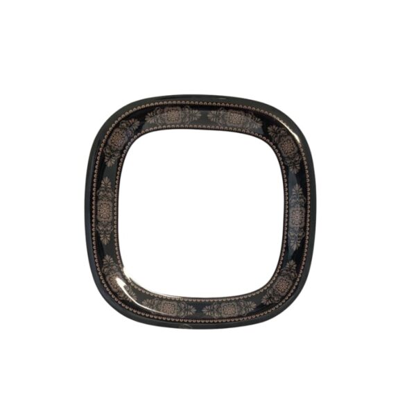 Italiano Melamine Square Plate | Size 11" Black Gold