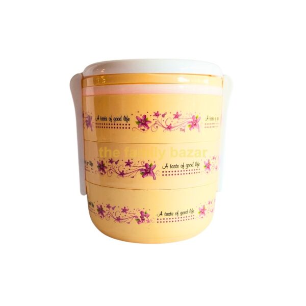 RFL Polypropylene Tiffin Box Yellow | Round 3 Layer - Image 2