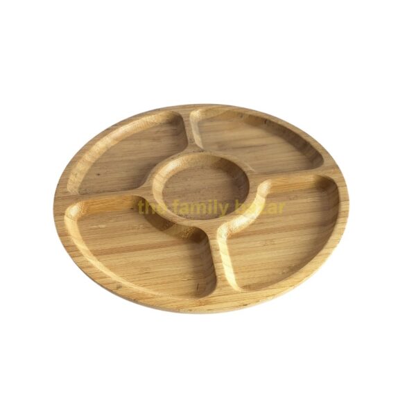 Wooden Food Tray Cookware | Round Plate