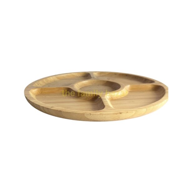 Wooden Food Tray Cookware | Round Plate - Image 2