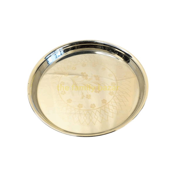 Stainless Steel Silver Rice Plate | High Elegant Finishing
