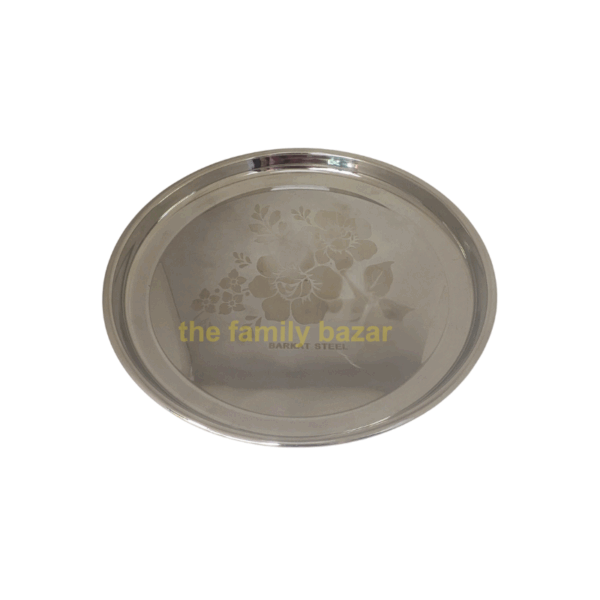 Stainless Steel Dinner Plate | Size 8 inch